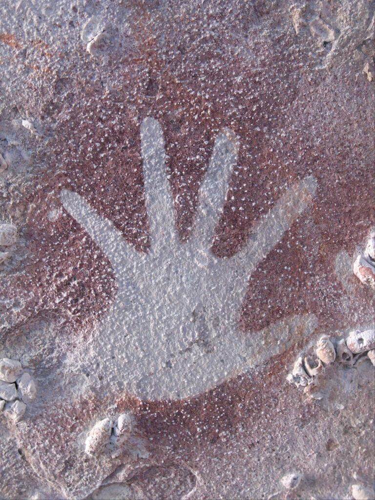 Cave painting of a hand